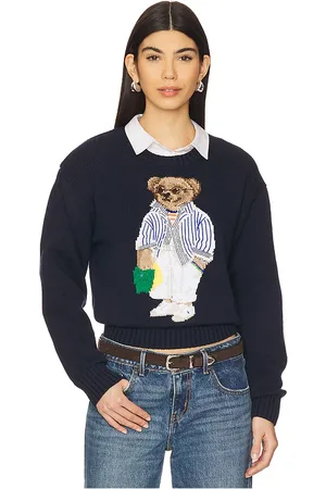 REVOLVE Polo Ralph Lauren Polo ralph lauren suéter de cuello redondo de algodón polo bear en color azul marino talla L en - Navy. Talla L (t