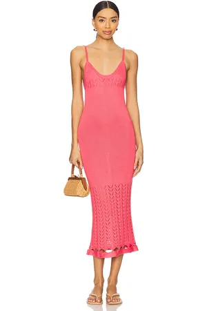 REVOLVE PEIXOTO Peixoto vestido punto nora en color coral talla L en - Coral. Talla L (también en XL).