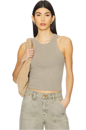REVOLVE AGOLDE Agolde camiseta tirantes rayne en color grey,taupe talla L en - Grey,Taupe. Talla L (también en M, S, XL, XS).
