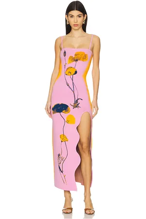 REVOLVE PH5 Ph5 vestido maxi con estampado de flores iris en color rosado talla L en - Pink. Talla L (también en M).