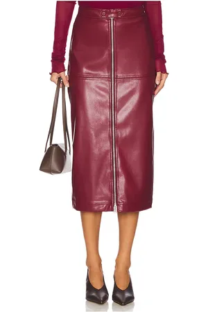 REVOLVE SIMKHAI Simkhai falda midi bianca en color burgundy talla L en - Burgundy. Talla L (también en M, S).