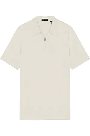 REVOLVE Theory Theory polo con cremallera de un cuarto ryder en color crema talla L en - Cream. Talla L (también en M, S, XL/1X, XXL/2X).