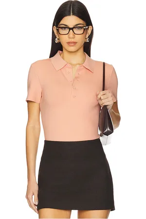 REVOLVE Commando Commando bodysuit estilo polo en color rubor talla L en - Blush. Talla L (también en M, S, XL, XS).