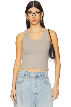 REVOLVE AGOLDE Agolde camiseta tirantes shrunken poppy en color gris talla L en - Grey. Talla L (también en M, S, XL, XS).