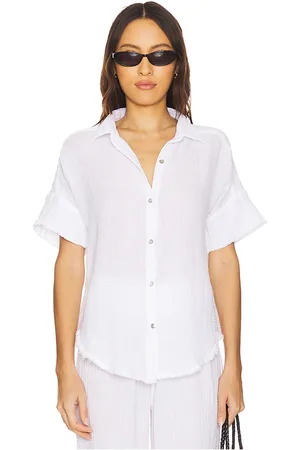 REVOLVE Michael Stars Michael stars top manga corta bailey en color talla M en - White. Talla M (también en S, XS).