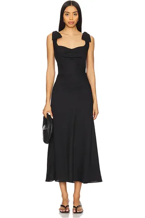 REVOLVE ASTR the Label Astr the label vestido midi dress en color talla L en - Black. Talla L (también en M, S, XL, XS).