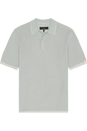 REVOLVE Rag & Bone Rag & bone harvey knit polo en color azul talla L en - Blue. Talla L (también en M, S).
