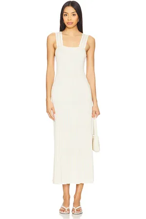 REVOLVE Sancia Sancia vestido punto dress en color neutral,cream talla L en - Neutral,Cream. Talla L (también en M, S, XL, XS).