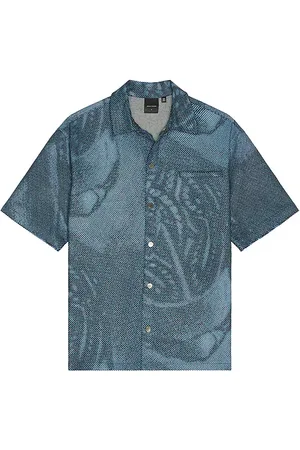 REVOLVE Daily Paper Daily paper braids denim shirt en color azul talla L en - Blue. Talla L (también en M, S).