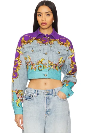REVOLVE Versace Jeans Couture Versace jeans couture chaqueta en color azul, morado talla 36 en - Blue,Purple. Talla 36 (también en 38, 40, 42, 44).