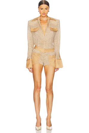 REVOLVE The Dolls House The dolls house shorts y camisa sahara en color marrón talla M en - Brown. Talla M (también en S, XS).