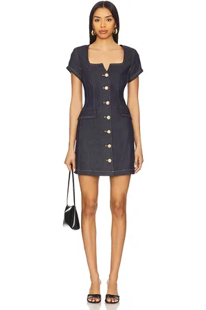 REVOLVE Generation Love Generation love vestido denim brunella en color azul marino talla L en - Navy. Talla L (también en M, S, XL, XS).