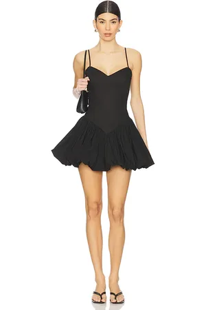 REVOLVE Bardot Bardot vestido corto de popelina lissett en color talla 10 en - Black. Talla 10 (también en 12, 2, 4, 6, 8).