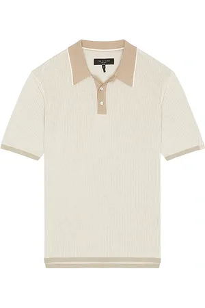 REVOLVE Rag & Bone Rag & bone harvey knit polo en color beige talla L en - Beige. Talla L (también en M, S).