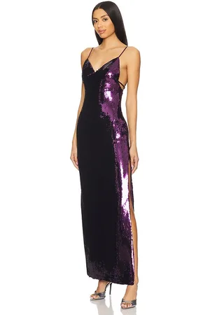 REVOLVE Kiki de Montparnasse Kiki de montparnasse vestido largo sequins en color morado talla 4 en - Purple. Talla 4 (también en 6).