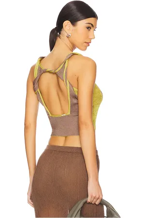 REVOLVE ISA BOULDER Isa boulder two-tone twisted top en color marrón talla L en - Brown. Talla L (también en M, S, XL, XS).