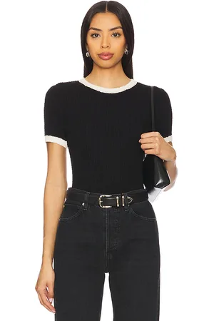 REVOLVE Rails Rails camiseta manga corta meredith en color negro talla L en - Black. Talla L (también en M, S, XS).