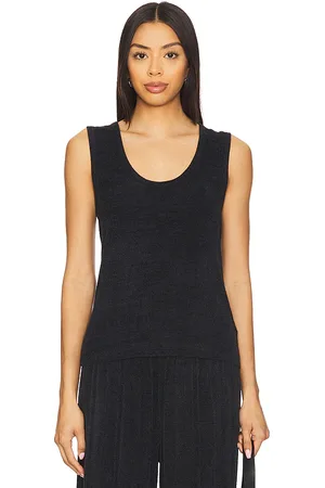 REVOLVE Barefoot Dreams Barefoot dreams camiseta tirantes cozychic ultra light en color talla L en - Black. Talla L (también en M, S, XL, XS).