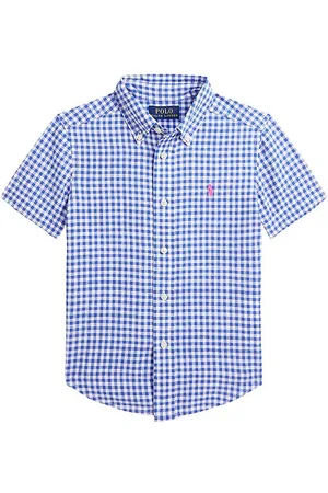 REVOLVE Polo Ralph Lauren Polo ralph lauren camisa deportiva de lino de manga corta en color azul talla 2 en - Blue. Talla 2 (también en 3, 4, 5