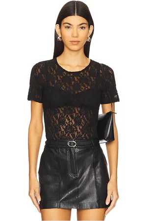 REVOLVE Hanky Panky Hanky panky top de manga corta en color talla S en - Black. Talla S (también en XS).