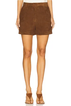 REVOLVE AEXAE Aexae short cuero en color marrón talla L en - Brown. Talla L (también en M, S, XS).