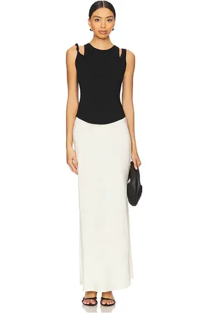 REVOLVE SOVERE Sovere vestido punto tranquil en color negro, blanco talla L en - Black,White. Talla L (también en M, S, XL, XS).
