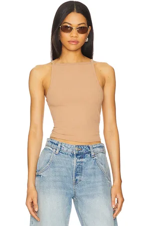 REVOLVE Free People Free people camiseta tirantes we the free mia en color marrón talla L en - Brown. Talla L (también en M, S, XL, XS).