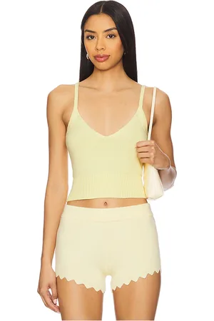 REVOLVE Stitches & Stripes Stitches & stripes camiseta tirantes aubrey en color amarillo talla M en - Yellow. Talla M (también en S).