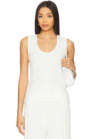 REVOLVE Barefoot Dreams Barefoot dreams camiseta tirantes cozychic ultra light en color blanco talla L en - White. Talla L (también en M, S, XL, XS).