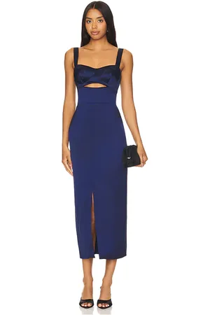 REVOLVE NICHOLAS Nicholas vestido midi gia corset en color talla 10 en - Navy. Talla 10 (también en 8).