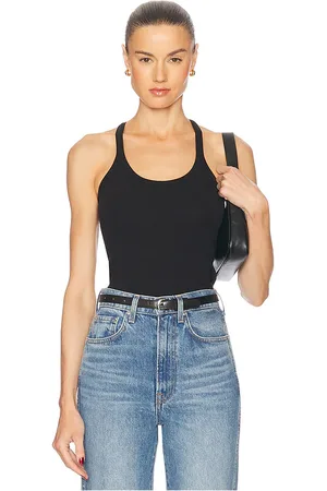 REVOLVE GRLFRND Grlfrnd camiseta tirantes slim racer en color talla L en - Black. Talla L (también en M, S, XS, XXS).