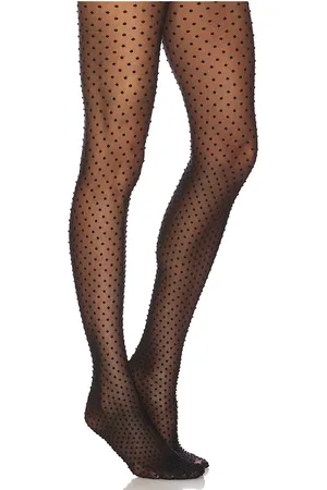 REVOLVE Wolford Wolford medias satin touch dots en color talla L en - Black. Talla L (también en M).