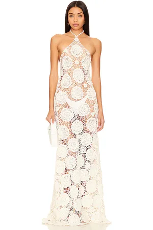 REVOLVE Tularosa Tularosa vestido thalassa floral crochet en color talla L en - White. Talla L (también en M).
