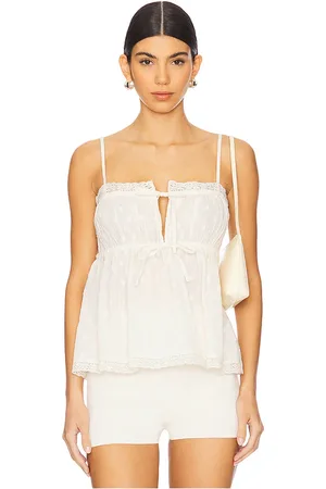 REVOLVE Ulla Johnson Ulla johnson top sin mangas quinn en color blanco talla 0 en - White. Talla 0 (también en 10, 12, 2, 4, 6, 8).