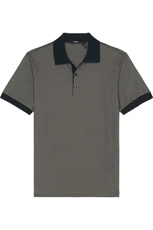 REVOLVE Theory Theory polo de jacquard geo en color gris talla M en - Grey. Talla M (también en S).
