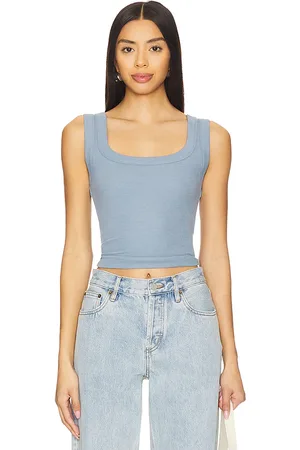 REVOLVE LNA Lna camiseta tirantes acanalada dustin en color azul talla L en - Blue. Talla L (también en M, S, XS).