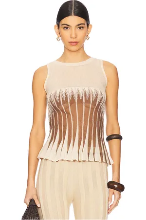 REVOLVE ISA BOULDER Isa boulder gradflare sleeveless top en color beige,brown talla L en - Beige,Brown. Talla L (también en M, S, XL).
