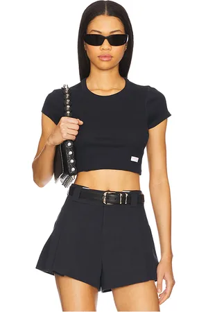 REVOLVE Alexander Wang Alexander wang camiseta recortada de manga corta bodywear en color talla M en - Navy. Talla M (también en S, XL