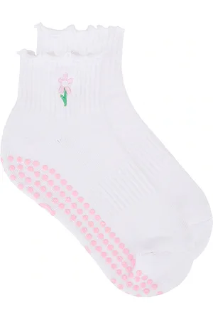 REVOLVE Souls. Souls. calcetines ruffle flower en color talla M/L en - White. Talla M/L (también en S/M).