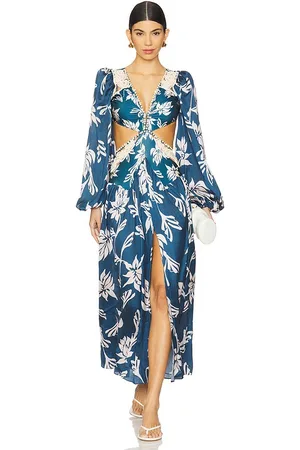 REVOLVE PatBO Patbo vestido playero artichoke en color azul cerceta talla S en - Teal. Talla S (también en XS).