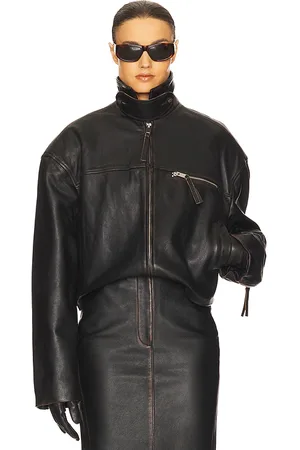 REVOLVE Helsa Helsa chaqueta the leather oversized moto en color negro talla L en - Black. Talla L (también en XL).