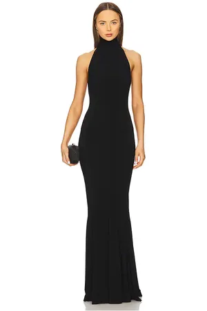 REVOLVE Norma Kamali Norma kamali vestido de cola de pez con cuello halter en color talla L en - Black. Talla L (también en S, XS, XXS).
