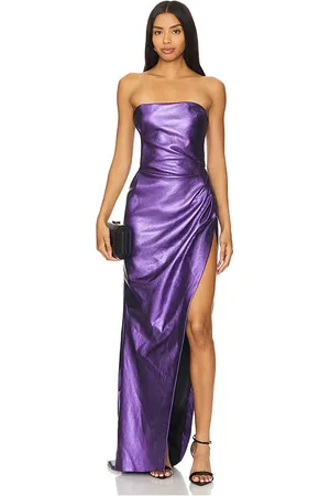 REVOLVE LaQuan Smith Laquan smith vestido de fiesta sin tirantes en color morado talla S en - Purple. Talla S (también en L).