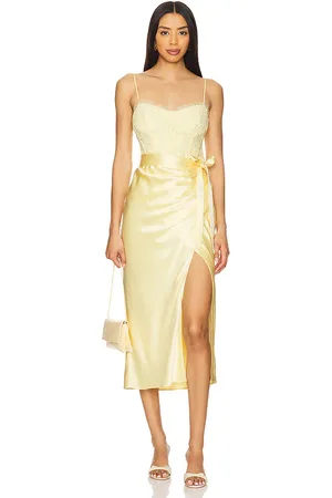 REVOLVE CAMI NYC Cami nyc vestido midi dress en color amarillo limon talla 10 en - Lemon. Talla 10 (también en 2, 4).
