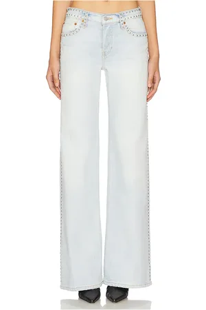 REVOLVE RE/DONE Re/done jean pierna ancha mid rise en color azul talla 23 en - Blue. Talla 23 (también en 24, 30, 31, 32).
