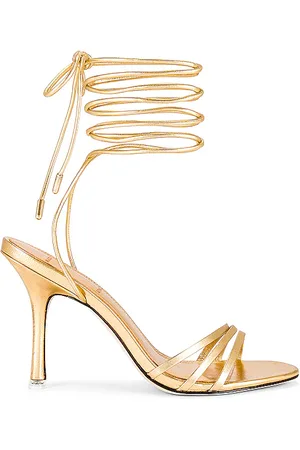 REVOLVE BLACK SUEDE STUDIO Black suede studio sandalia con tacón leandra en color oro metálico talla 10 en - Metallic Gold. Talla 10 (también en