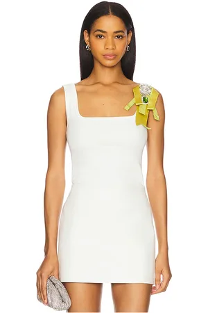 REVOLVE AREA Area top sin mangas crystal bow en color blanco talla L en - White. Talla L (también en M, S, XS).