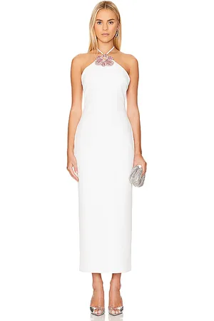 REVOLVE Retrofete Retrofete vestido largo lexie en color blanco talla L en - White. Talla L (también en XL).