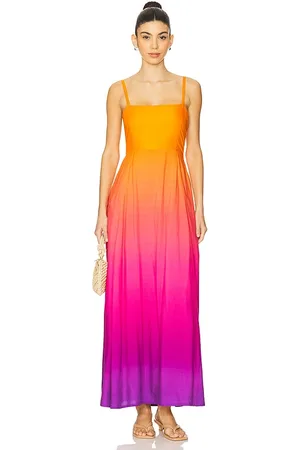 REVOLVE BEACH RIOT Beach riot vestido rianne en color orange,pink talla L en - Orange,Pink. Talla L (también en M, S, XL, XS).