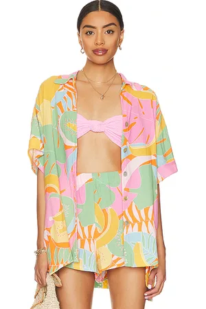 REVOLVE Show Me Your Mumu Show me your mumu parker button down en color rosado talla L en - Pink. Talla L (también en S).